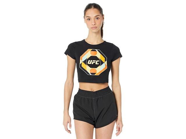 UFC Optical Cropped Tee (Black) Women's Clothing Product Image