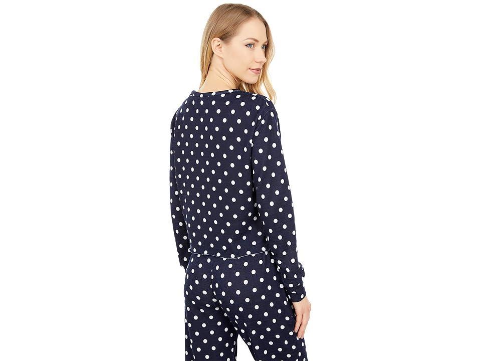 YMI Two-Piece Pullover Pants Fleece Set Polka Dot) Women's Active Sets Product Image