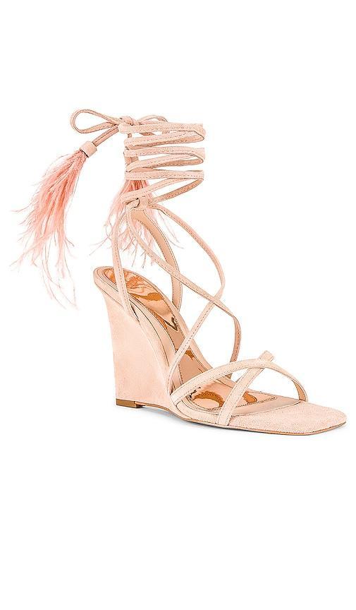 JLO Jennifer Lopez x REVOLVE Apollo Sandal in Crema - Blush. Size 8 (also in 6.5, 9.5, 6, 7, 7.5, 8.5, 9, 10). Product Image