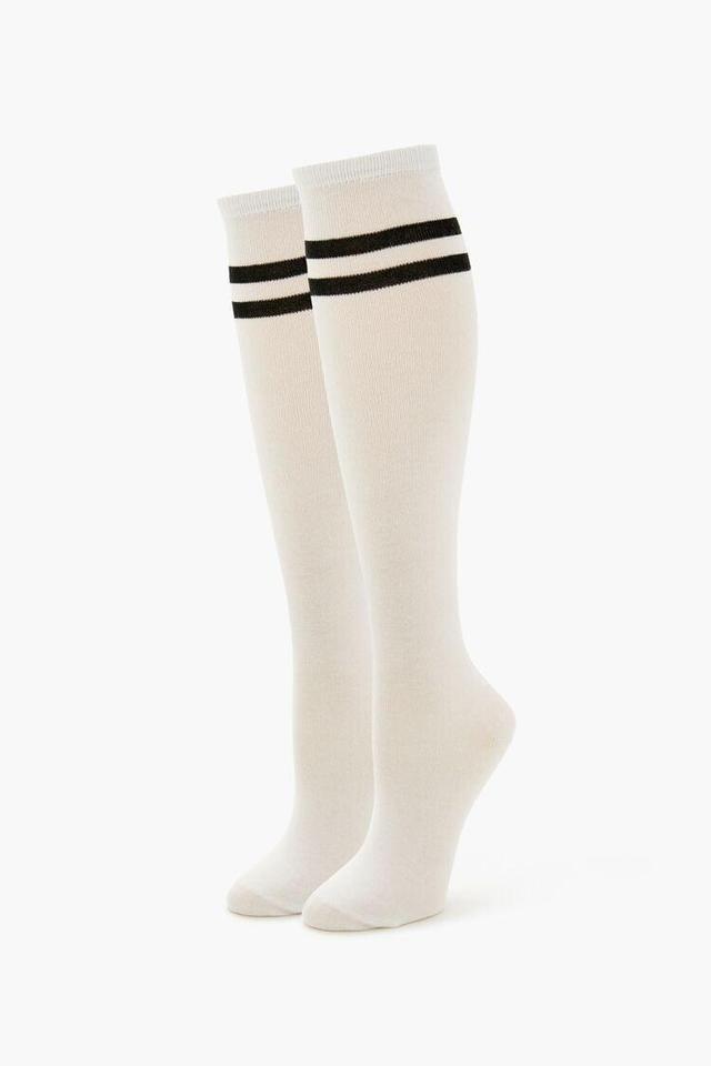 Varsity-Striped Knee-High Socks | Forever 21 Product Image