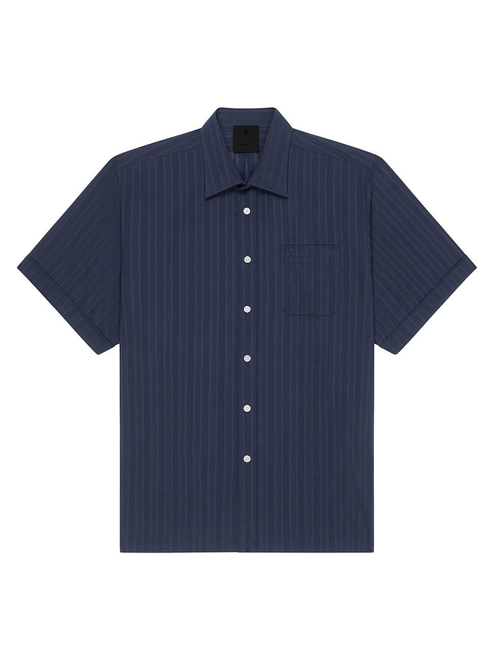 Mens Shirt in Cotton Voile with Stripes Product Image