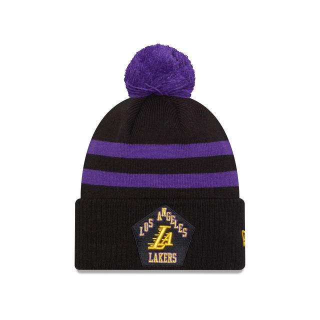 Los Angeles Lakers 2023 City Edition Pom Knit Hat Male Product Image