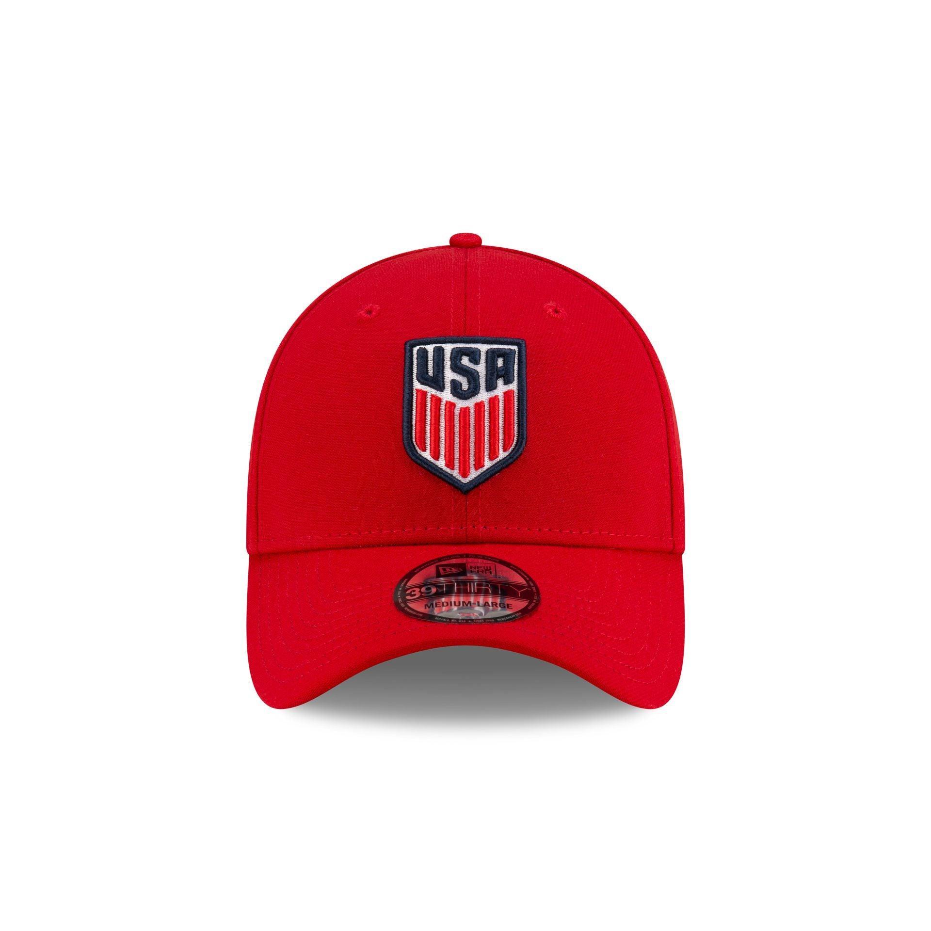 US Soccer Red 39THIRTY Stretch Fit Hat Male Product Image