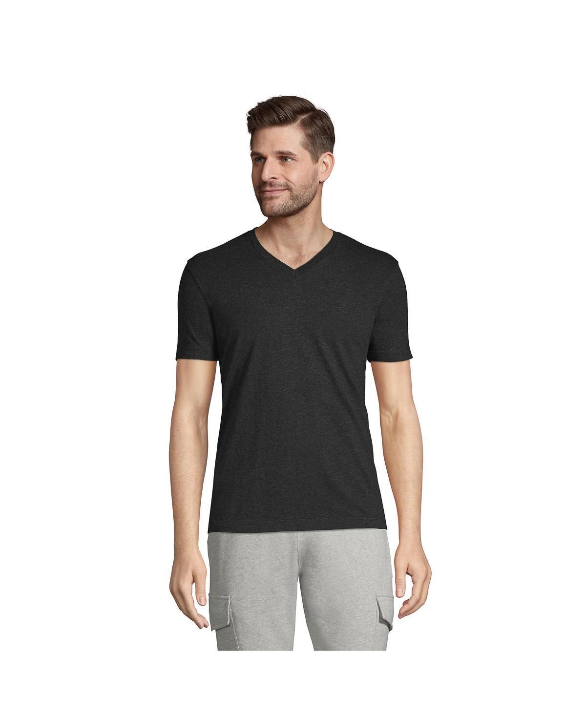 Lands End Mens Super-t Short Sleeve V-Neck T-Shirt Product Image