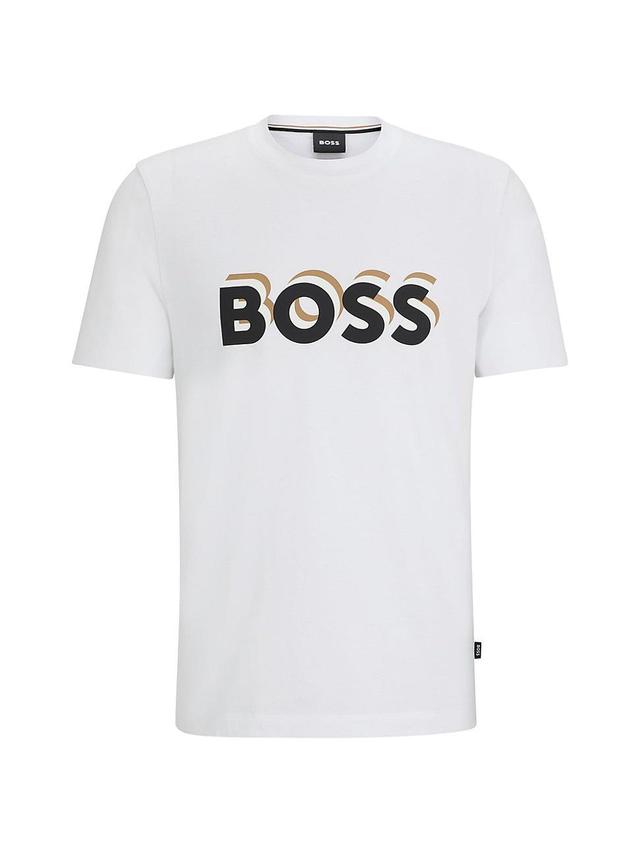 Mens Cotton-Jersey T-Shirt with Logo in Signature Colors Product Image