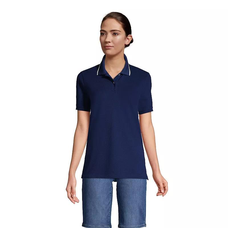 Petite Lands End Mesh Polo Shirt, Womens Product Image