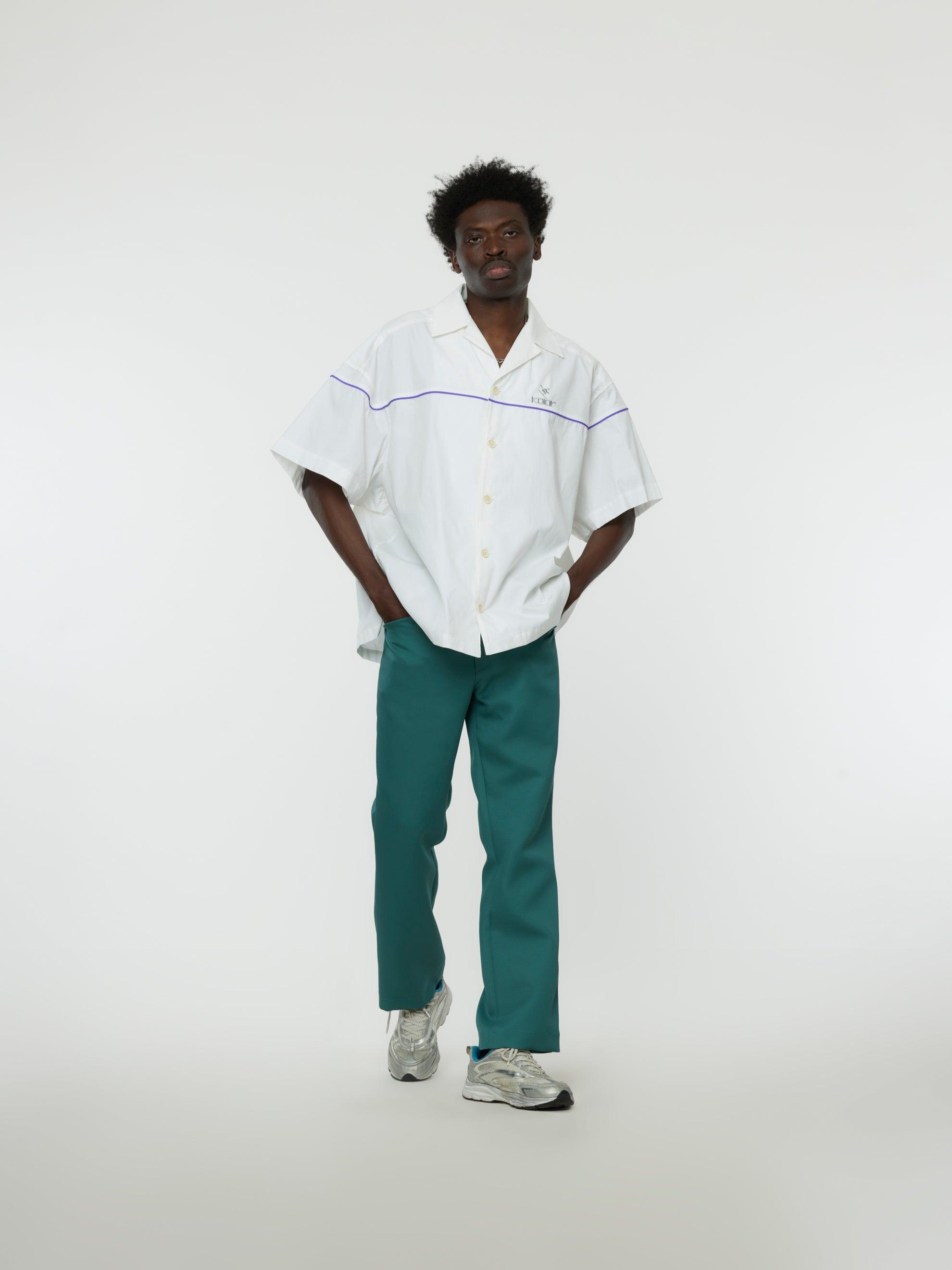 Embroidered Bowling Shirt (White) Product Image