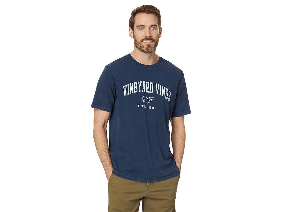 Vineyard Vines Heritage Wash VV Short Sleeve Tee (Nautical ) Men's T Shirt Product Image