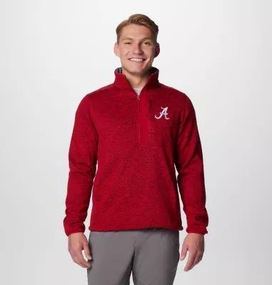 Columbia Men's Collegiate Sweater Weather Fleece Half Zip Pullover - Alabama- Product Image