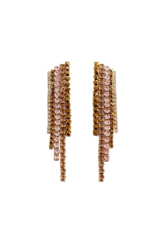 MANGO - Cascade crystal earrings - One size - Women Product Image