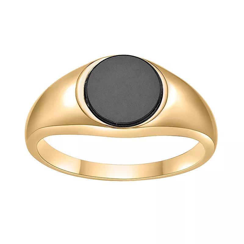 Gemminded Sterling Silver Black Onyx Signet Ring, Womens Product Image