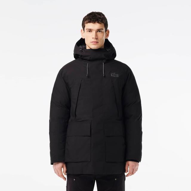 Multi Pocket Hooded Colour-Block Parka Product Image