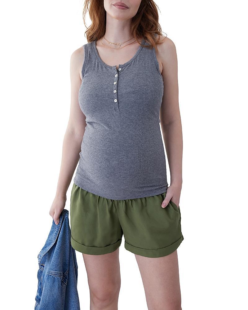 Ingrid & Isabel Elastic Waist Maternity Shorts Product Image