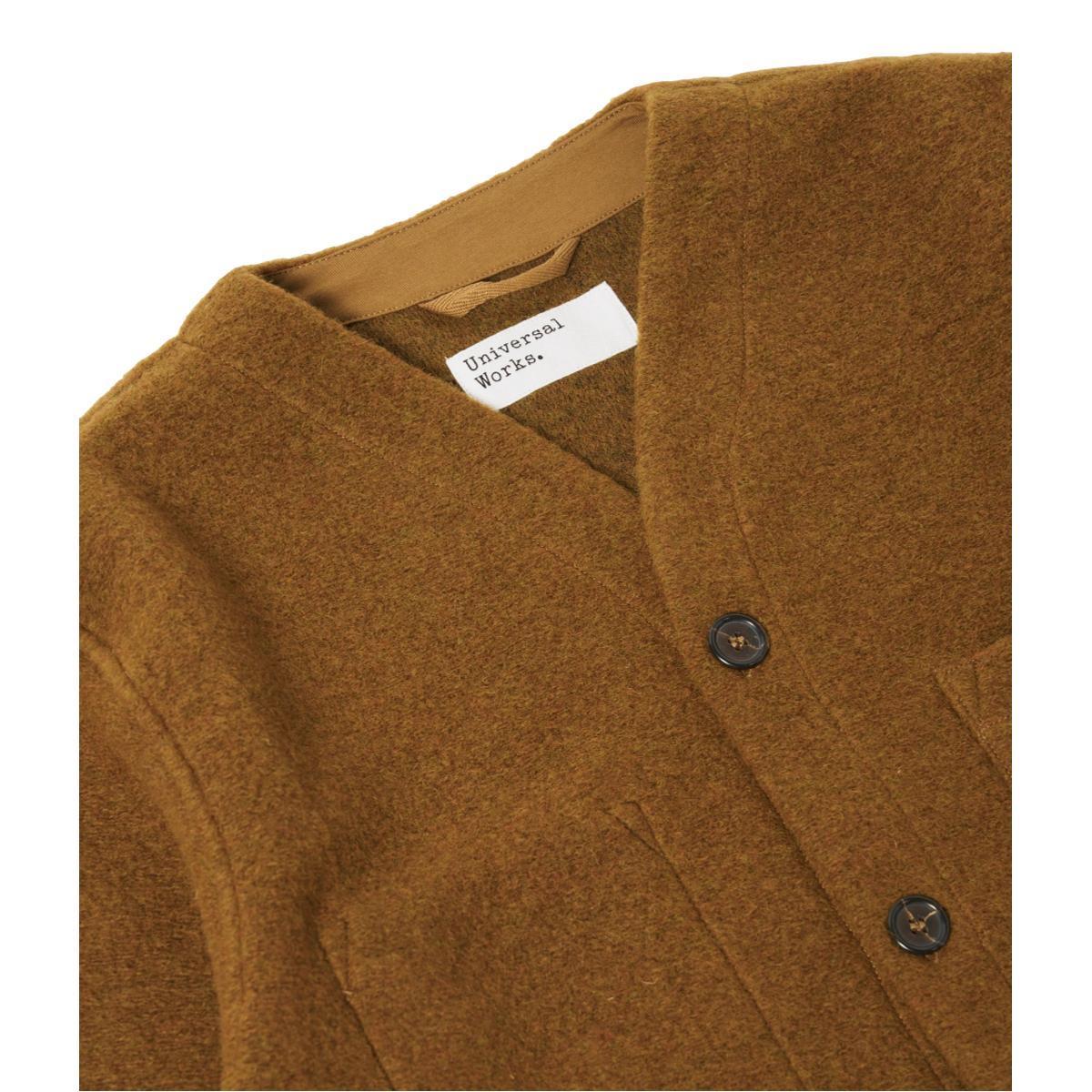 Cardigan Mustard Wool Fleece Product Image