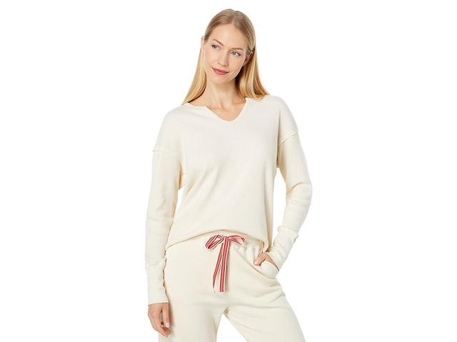 SUNDRY Thermal Drapey Long Sleeve (Eggshell) Women's Clothing Product Image