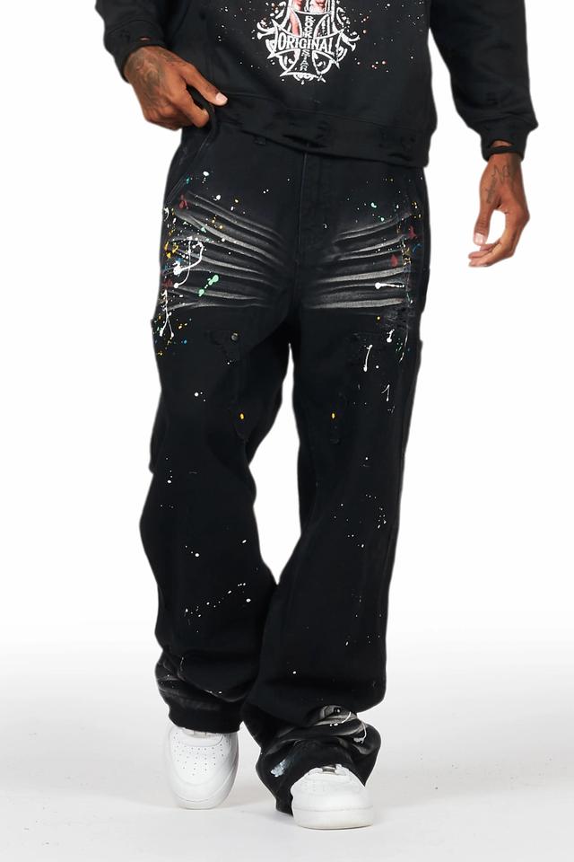 Naveen Black Baggy Fit Jean Male Product Image