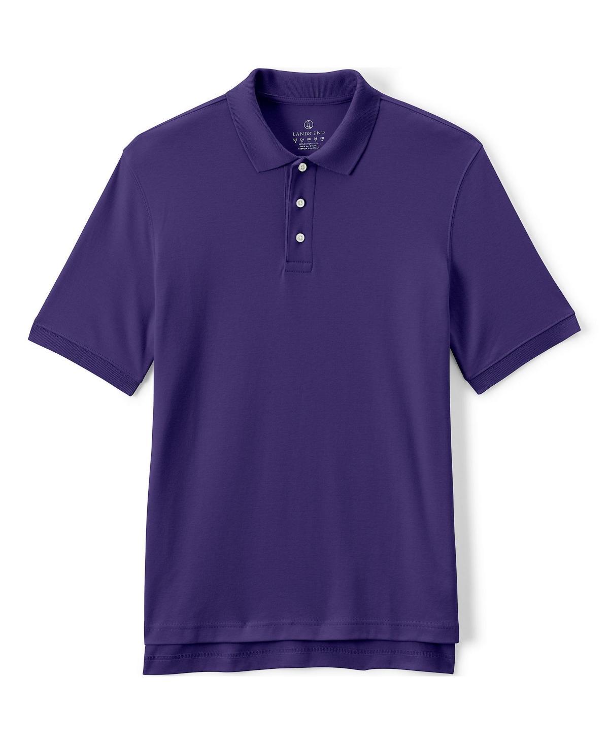 Men's Short Sleeve Interlock Polo Shirt - Lands' End Product Image