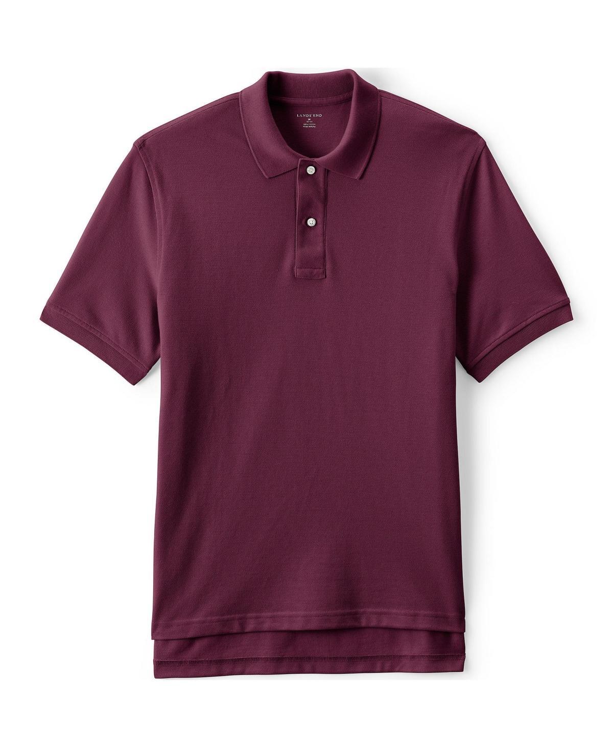 Lands End Mens School Uniform Short Sleeve Mesh Polo Shirt Product Image