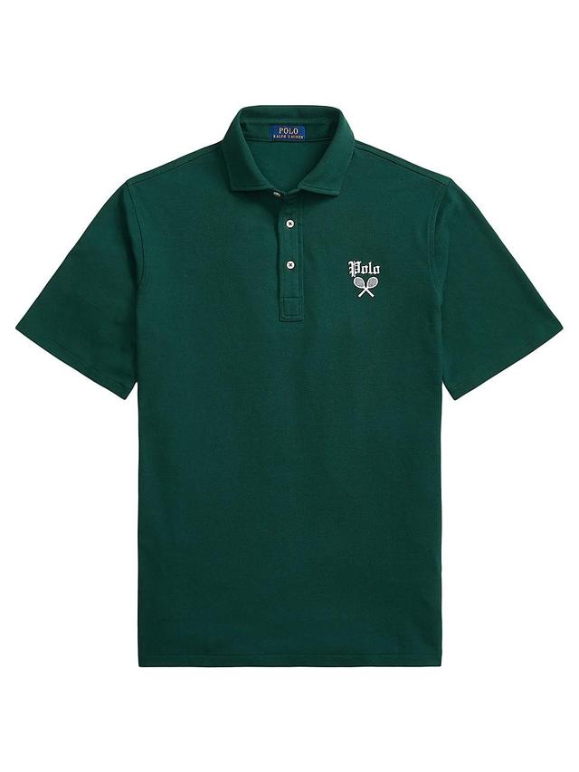 Mens Tennis Logo Cotton Polo Shirt Product Image