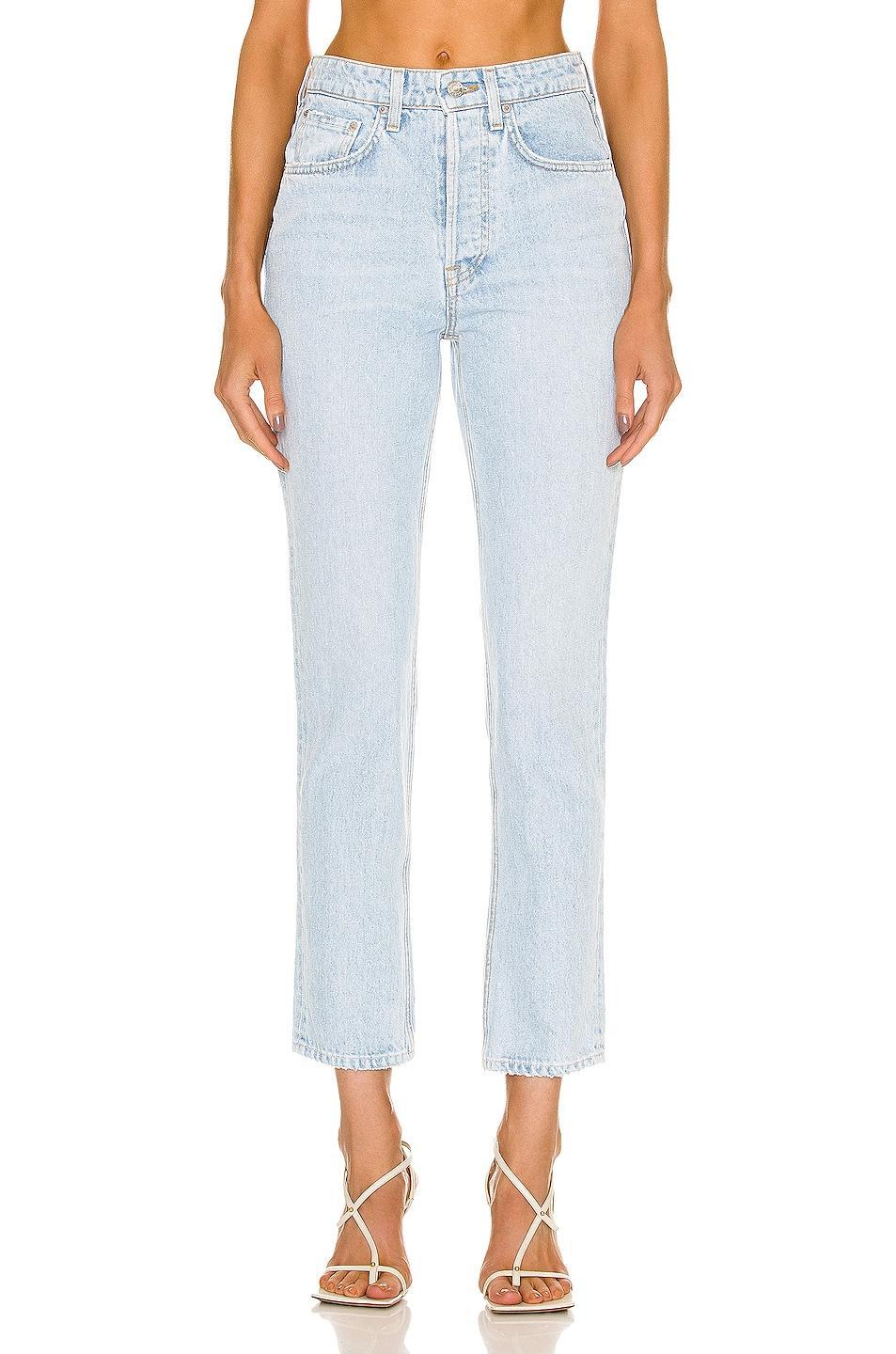 GRLFRND Karolina High Rise Straight in Blue. - size 30 (also in 29, 31) Product Image