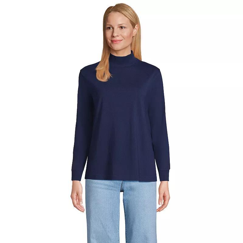 Lands End Womens Long Sleeve Super T Mock Tee Product Image