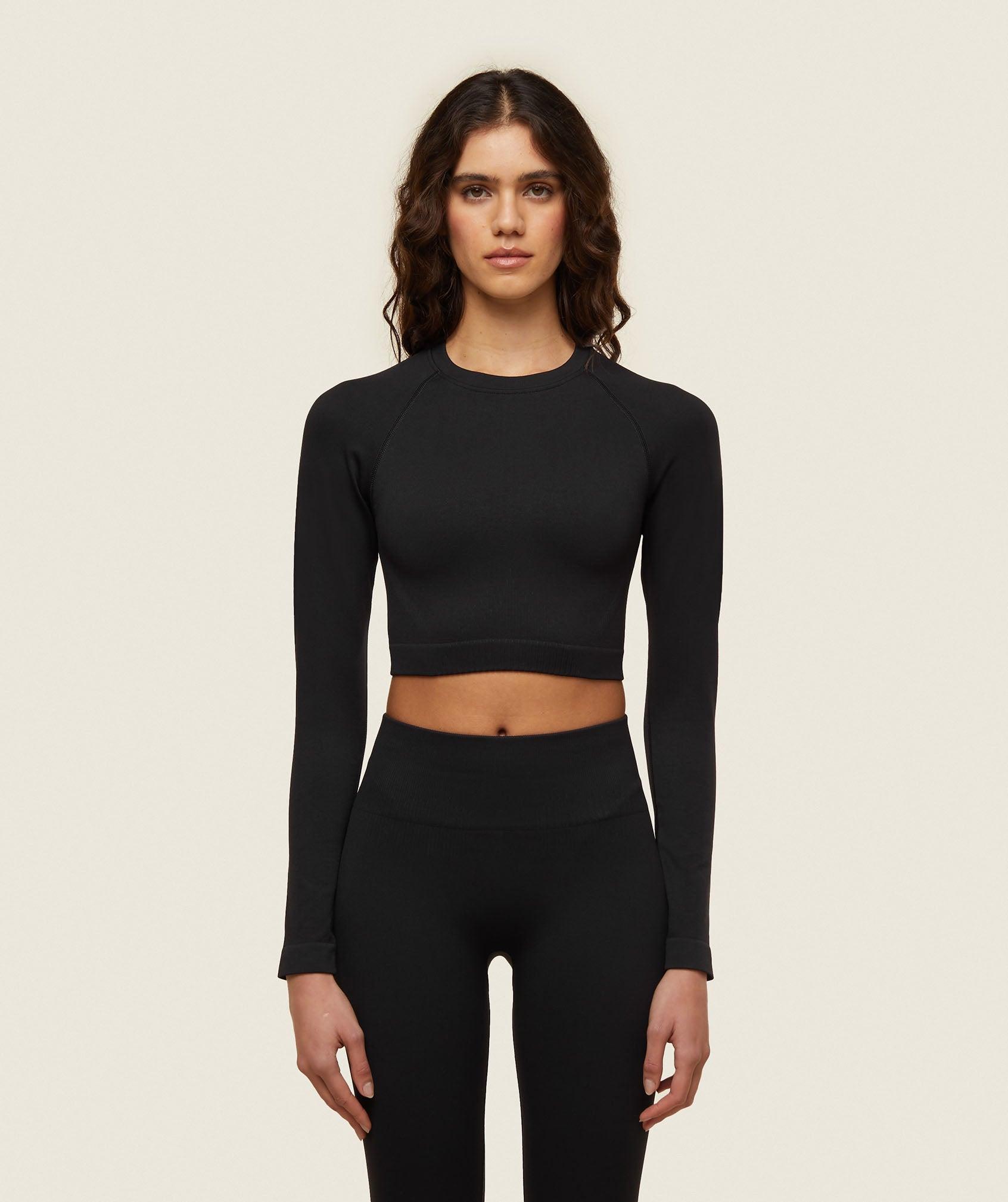 everywear Seamless Long Sleeve Crop Top Product Image