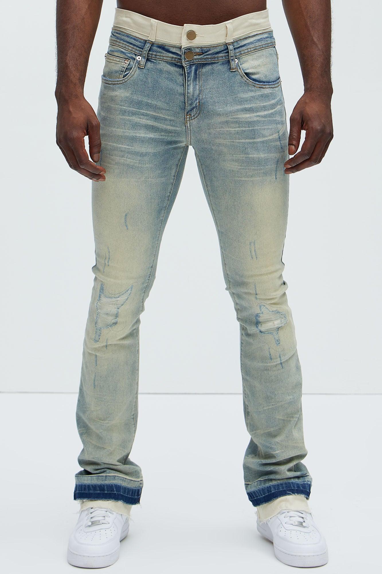 Below Me Distressed Skinny Flare Jeans - Light Wash Product Image