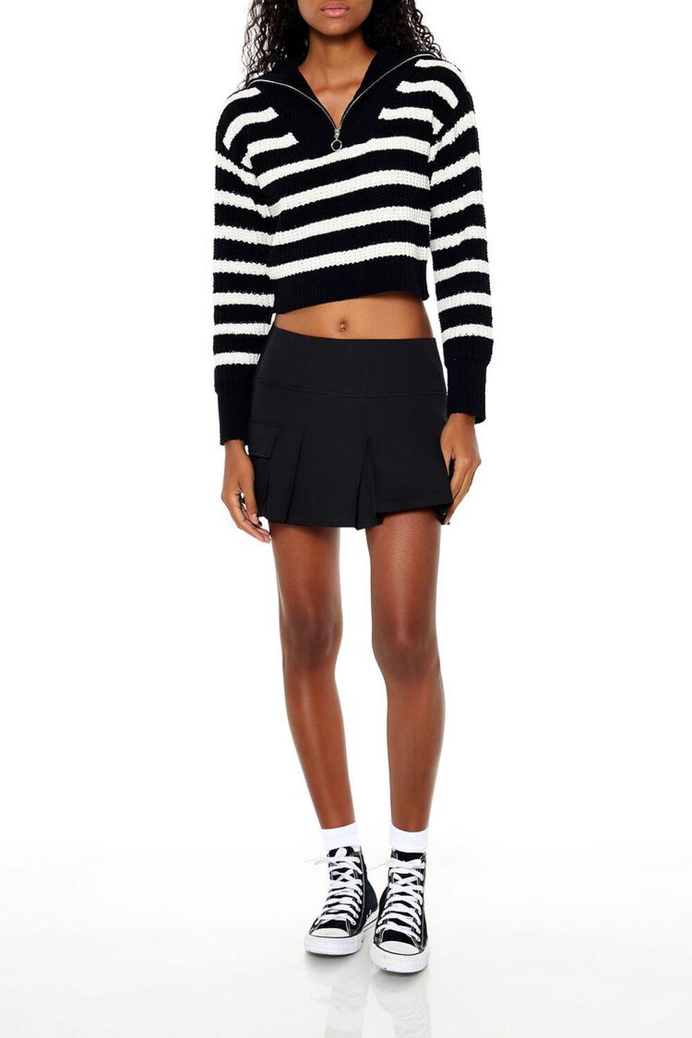 Striped Half-Zip Sweater | Forever 21 Product Image