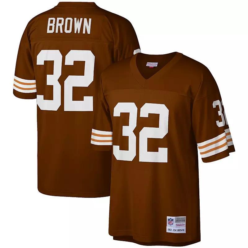 Mens Mitchell & Ness Jim Brown Brown Cleveland Browns Legacy Replica Jersey Product Image