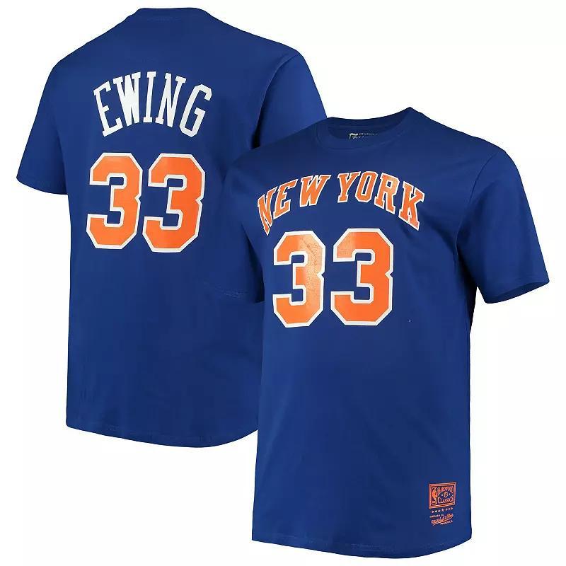 Mens Patrick Ewing New York Knicks Big & Tall Hardwood Classics Name & Number T-Shirt Product Image