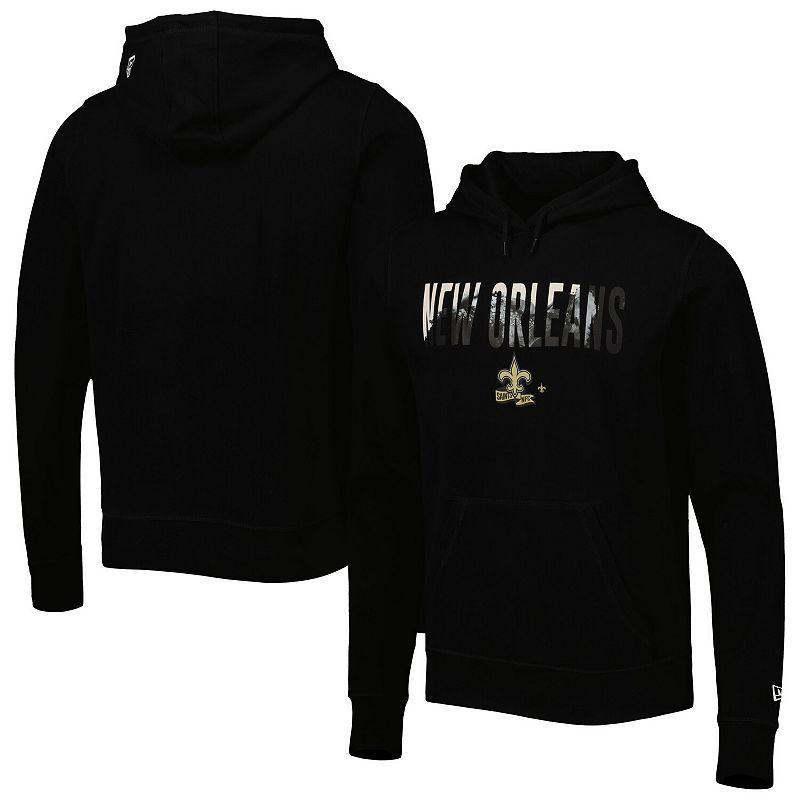 Mens New Era New Orleans Saints Ink Dye Pullover Hoodie Product Image