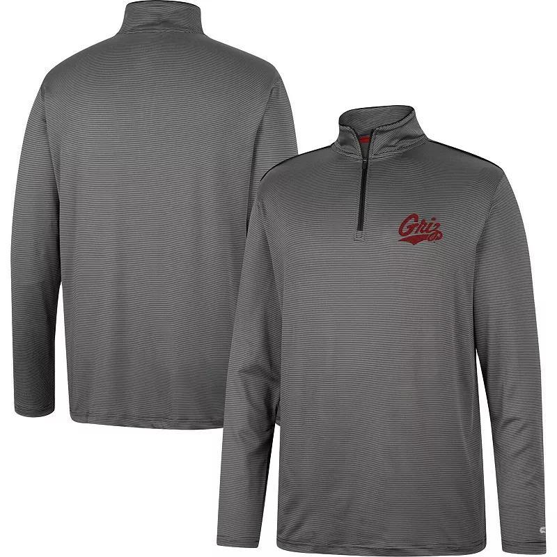 Mens Colosseum Charcoal Arkansas Razorbacks Logo Quarter-Zip Windshirt Product Image