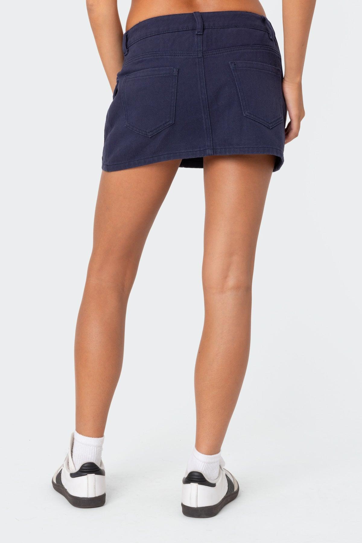 Asymmetric Pocket Mini Skirt Product Image