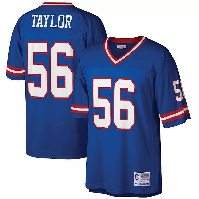 Mens Mitchell & Ness Lawrence Taylor Royal New York Giants Big & Tall 1986 Retired Player Replica Jersey Product Image