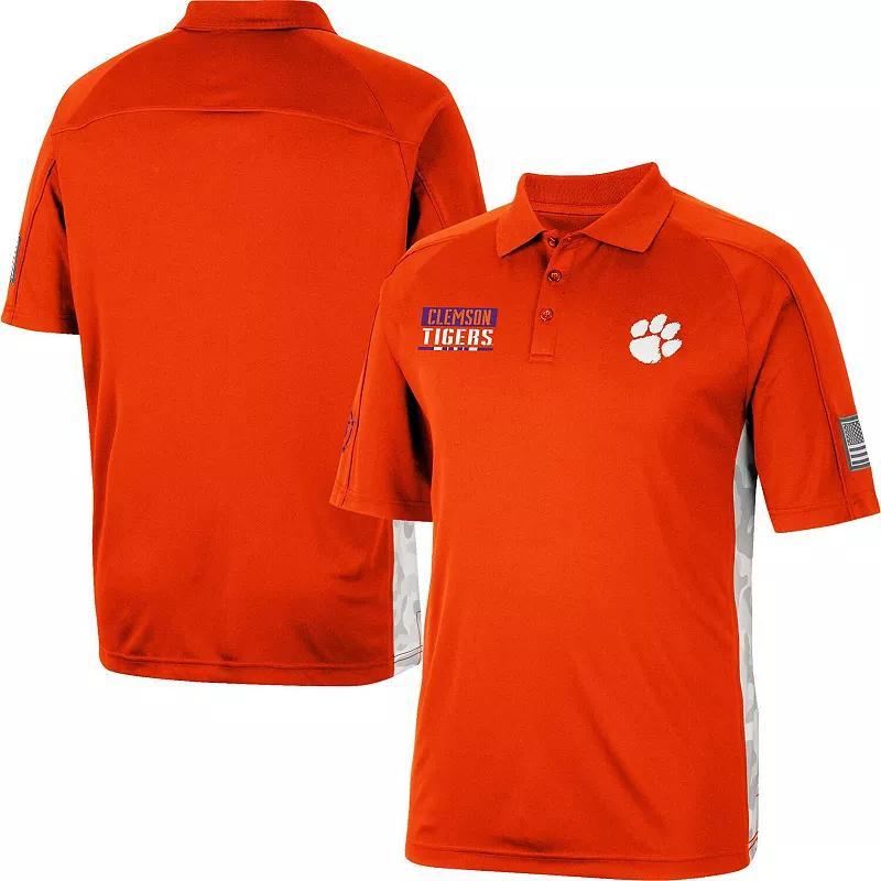 Mens Colosseum Orange Clemson Tigers Oht Military-Inspired Appreciation Snow Camo Polo Shirt Product Image