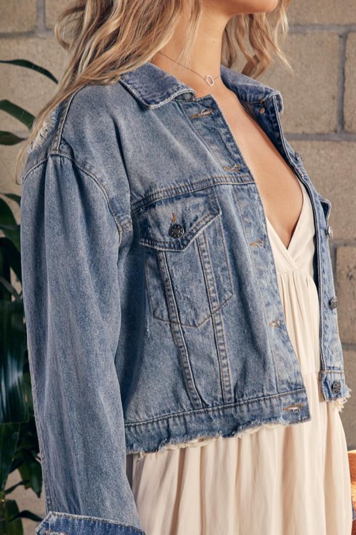 Distressed Denim Jacket product image