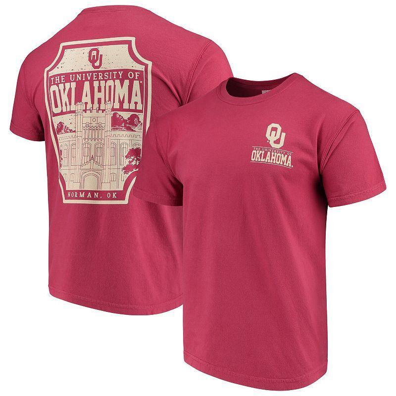 Mens Crimson Oklahoma Sooners Comfort Colors Campus Icon T-Shirt Product Image