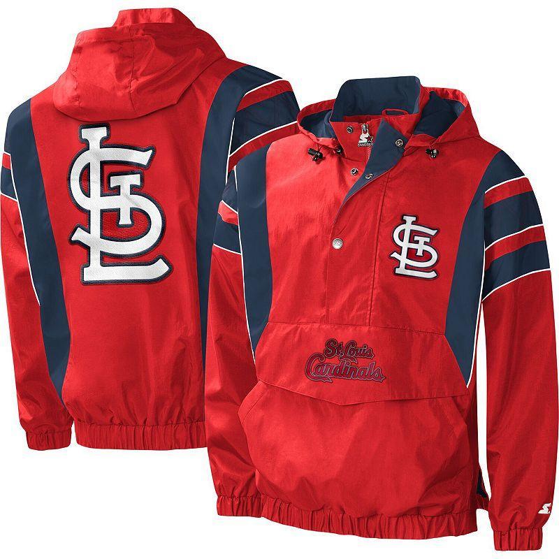 Mens Starter St. Louis Cardinals Impact Hoodie Half-Zip Jacket Product Image