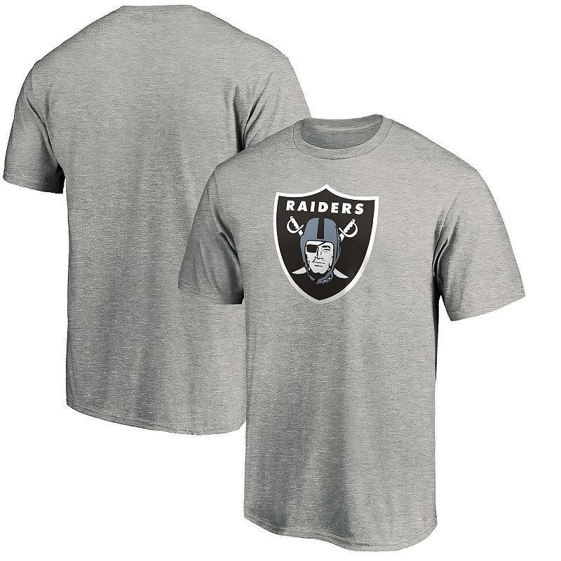 Mens Fanatics Branded Gray Las Vegas Raiders Primary Logo T-Shirt Product Image