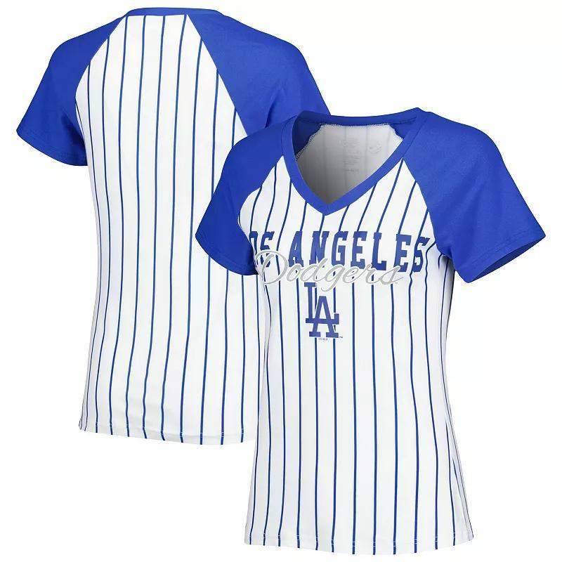 Womens Concepts Sport White Los Angeles Dodgers Reel Pinstripe Nightshirt Product Image