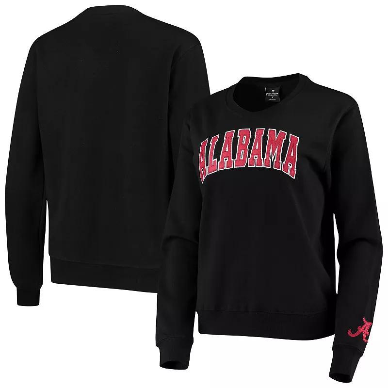 Womens Black Alabama Crimson Tide Campanile Pullover Sweatshirt Product Image