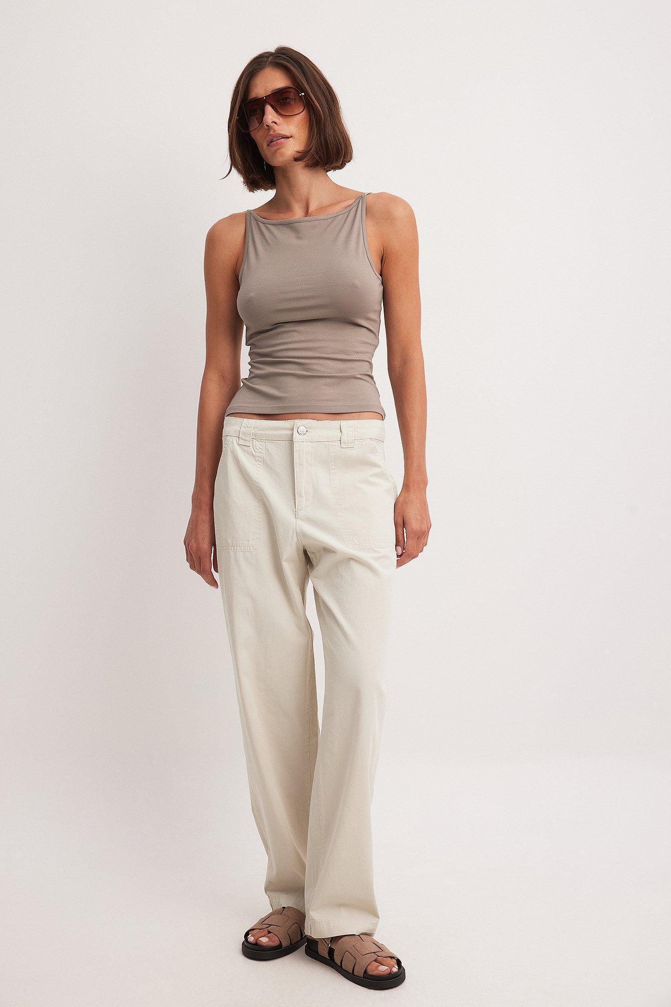 Relaxed Cargo Pocket Cotton Pants Product Image