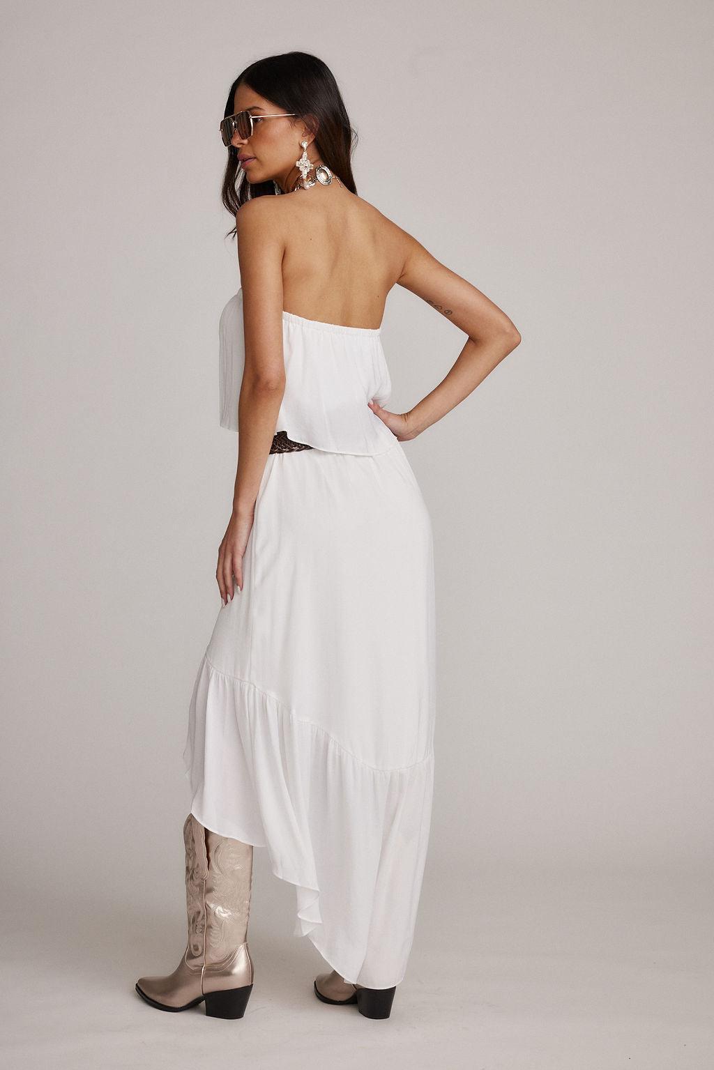 Rosie White Strapless Dress Product Image