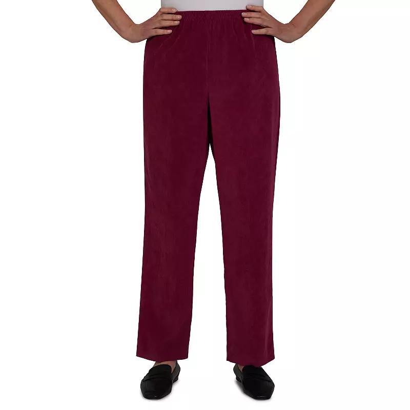 Womens Alfred Dunner Classics Corduroy Pull-On Straight-Leg Pants, Womens Product Image