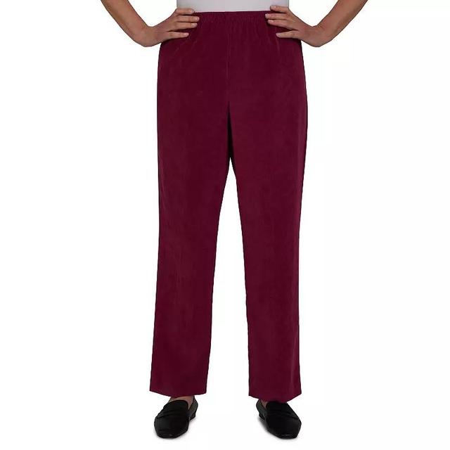 Womens Alfred Dunner Classics Corduroy Pull-On Straight-Leg Pants, Womens Product Image