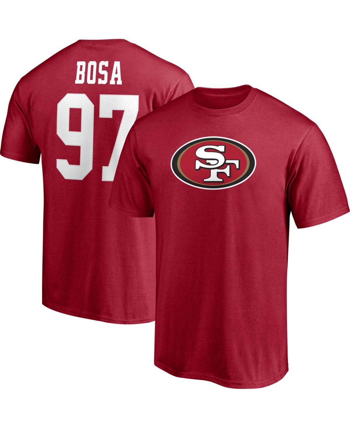 Mens Fanatics Branded George Kittle Scarlet San Francisco 49ers Player Icon Name & Number T-Shirt Product Image