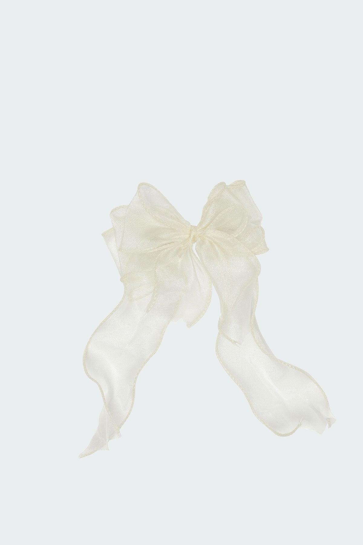 Frilled Bow Hair Clip Product Image