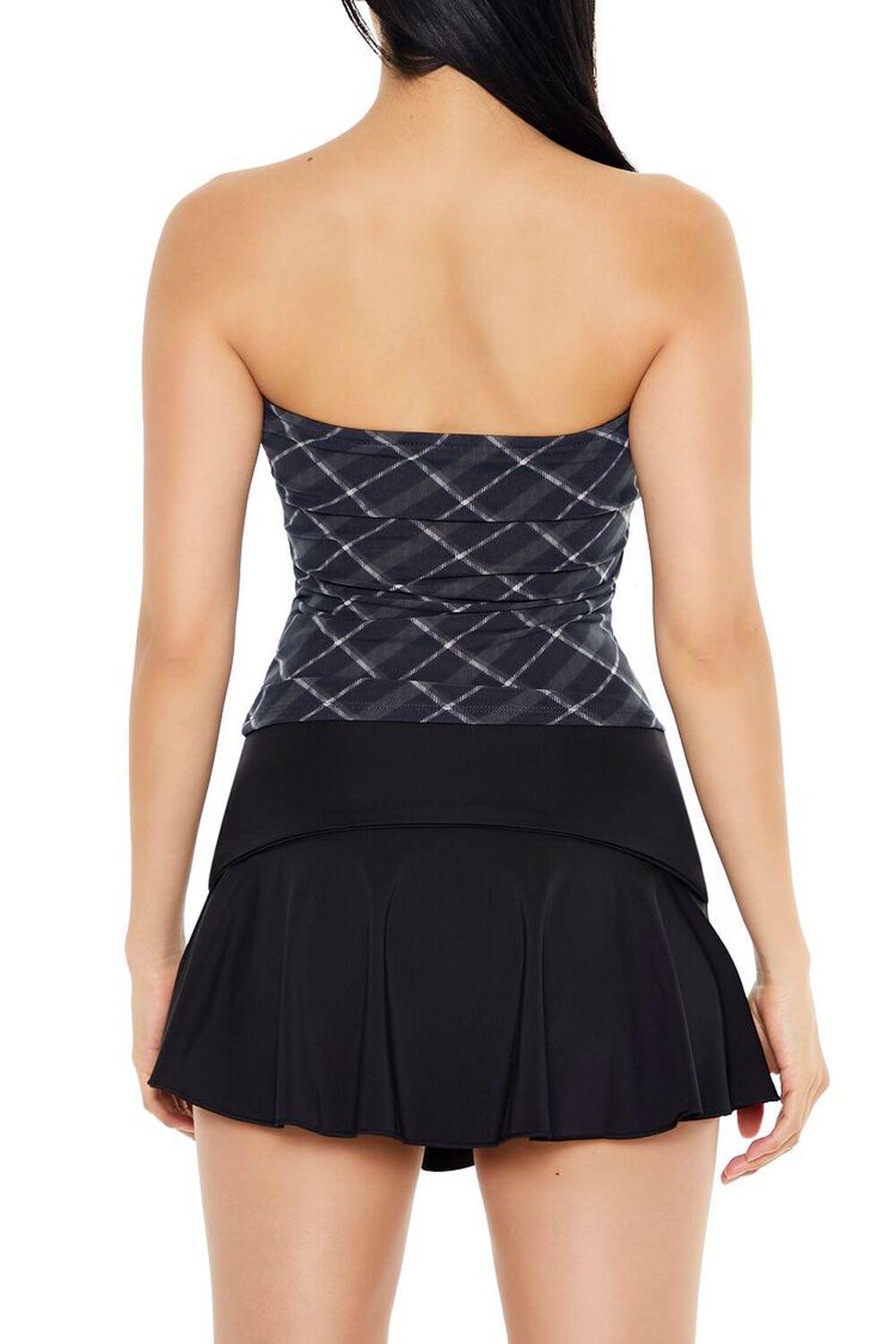 Plaid Mesh Tube Top | Forever 21 Product Image