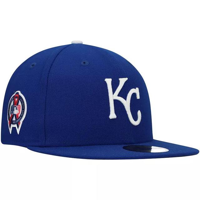 Mens New Era Royal Kansas City Royals 9/11 Memorial Side Patch 59FIFTY Fitted Hat Product Image