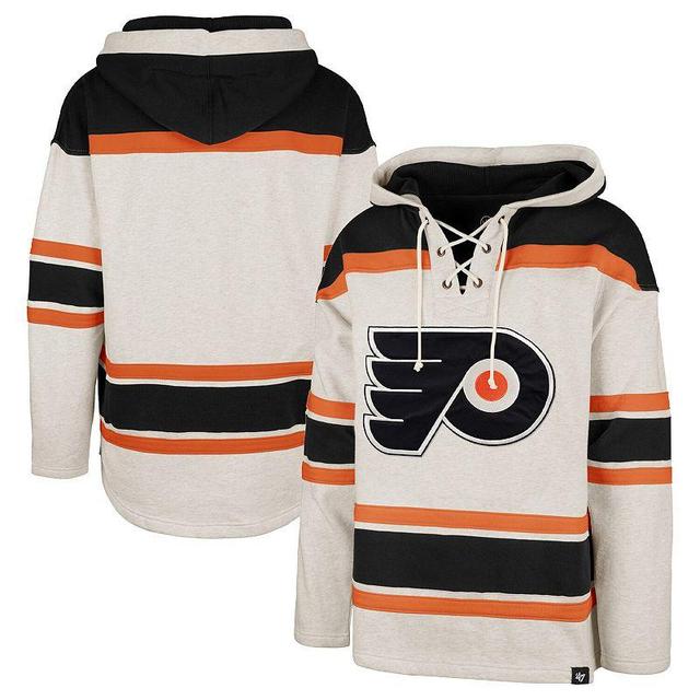 Mens 47 Oatmeal Philadelphia Flyers Rockaway Lace-Up Pullover Hoodie Product Image